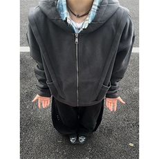 抖音得物高品质二开25秋冬美式重磅宽松结构设计连帽卫衣外套W78，男装卫衣，电商A486-1