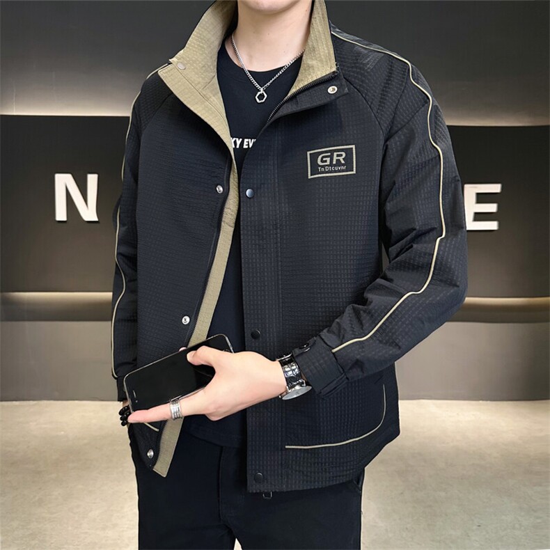 店主风2025秋季款夹克外套男士立领品质秋款C317-J6612-P115，男装夹克，电商C317