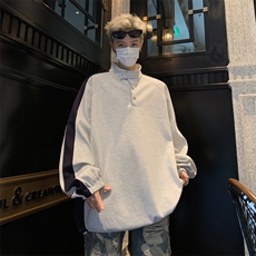 量大优供视频拼接排扣圆领长袖卫衣男XH82-特p30，男装卫衣，电商B367