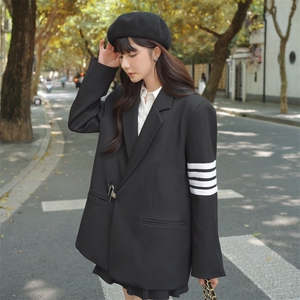 182-8510-P135K188黑色袖标西服外套