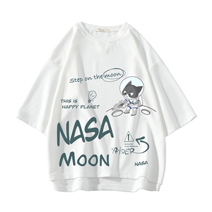NASA联名同款春夏季七分袖t恤男大码五分袖男短袖中袖 Q11187-P30图片