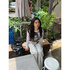6302-P50美式辣妹多口袋微喇工装牛仔裤女2025，男装牛仔裤，电商B323A