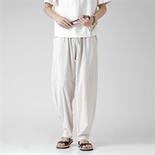 2026夏季风棉麻休闲裤汉服宽松A057-K381-P45（第二套图），男装民族服装，电商A057B