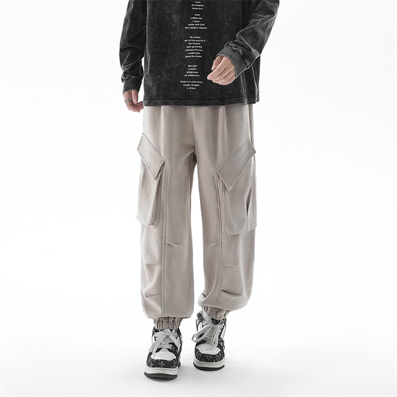 已出货工装裤男生束脚裤麂皮绒秋冬休闲裤长裤KD617-P6088,男装工装外套,电商D312-1