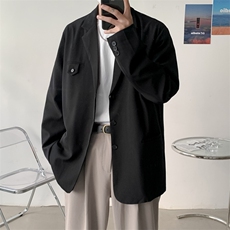 秋季新款小西装男士日系港风宽松潮流帅气西服外套上衣XF09P75，男装西服套装，电商D325