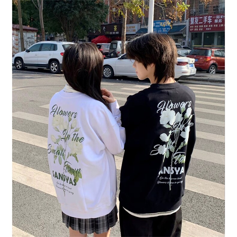抖音得物现货高品质美式宽松圆领印花卫衣新款重磅卫衣ADY111,男装卫衣,电商A443