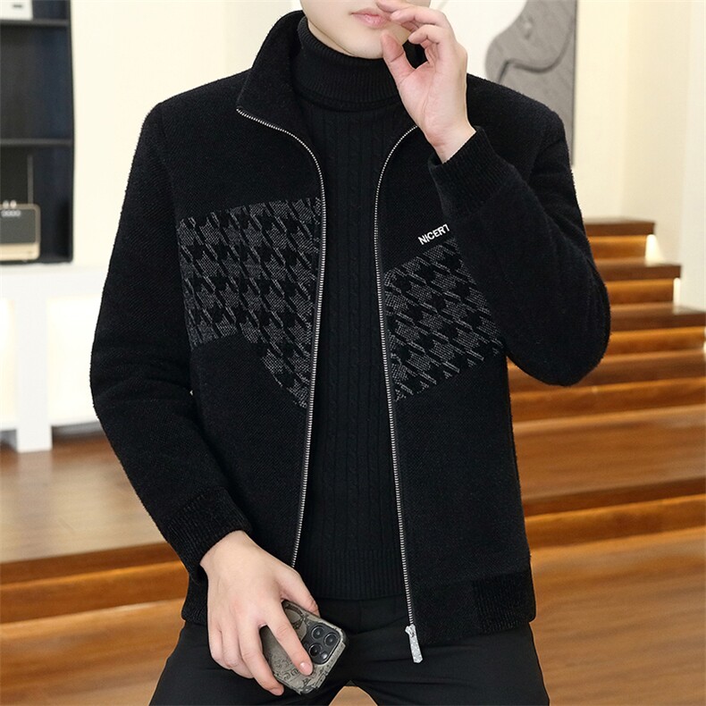 直播新款秋冬立领金貂绒毛呢大衣短款夹克外套上衣男D18P145控238,男装毛呢大衣,电商B226