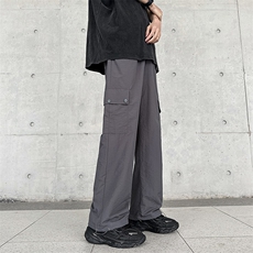 复古美式潮酷拖地休闲裤多口袋宽松工装裤k0936-P43，男装休闲裤，星座308B-2