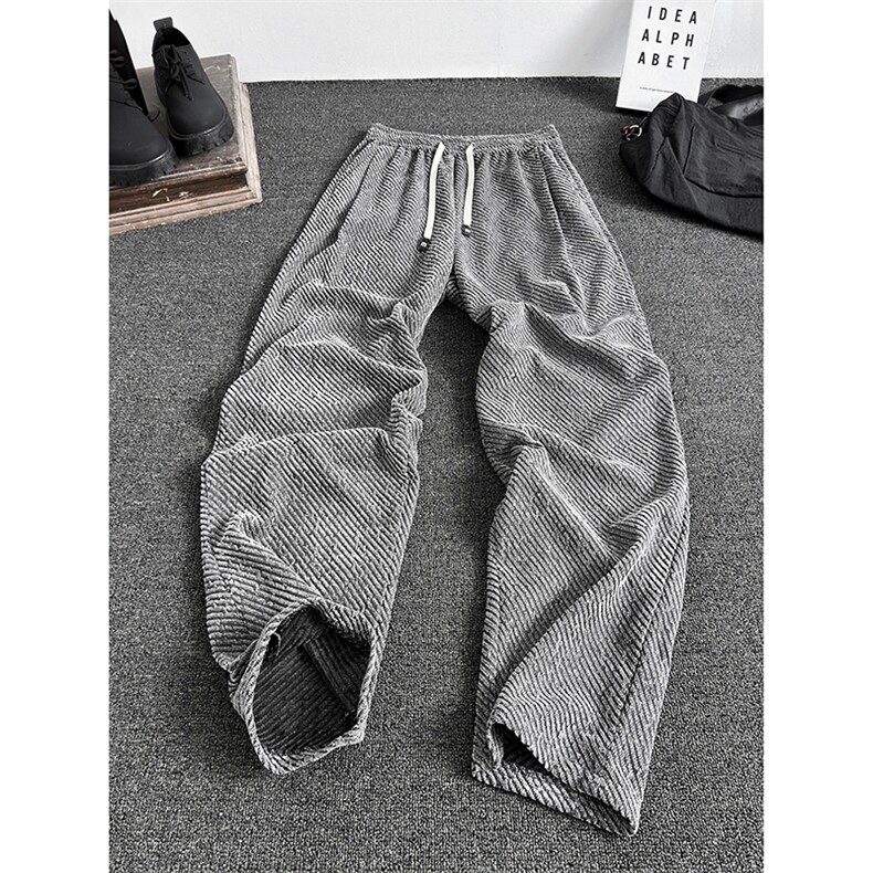 K5060/P40新款秋装老钱风弯刀裤休闲裤男运动卫裤大码宽松长裤子,男装休闲裤,电商A141