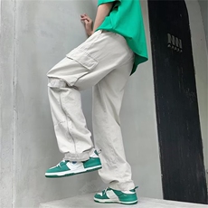 春夏运动休闲裤男直筒垂感ins潮牌港风纯裤子D29P42，男装休闲裤，星座1116-2
