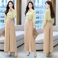 2023年春季时尚简约大方气质优雅收腰显瘦两件套，女装套装/套裙，火爆靓佳人