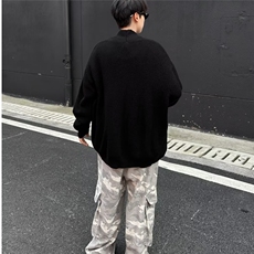 秋冬韩版慵懒风针织开衫男士休闲百搭纽扣开衫外套上衣男M6042，男装针织衫/毛衣，星座506
