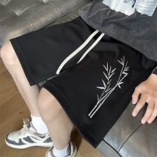 刺绣主推中性风潮牌短裤男学生宽松416B-1-DK863-特P28限48，男装牛仔裤，星座416B-1