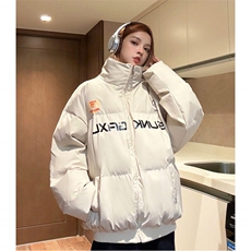 中性风冬装大领子pu软皮棉服棉衣休闲加厚外套男女G1109P128，男装棉衣，电商A339