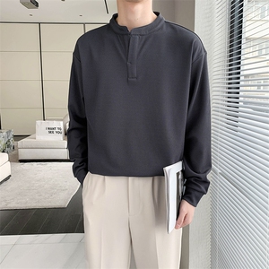 盗图 肌理感小立领套头韩版宽松打底内搭上衣VE08/P45控75图片