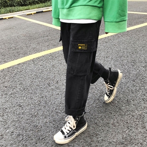 19秋冬港风男士水洗牛仔裤学生小脚休闲裤子潮504-K066-P55图片