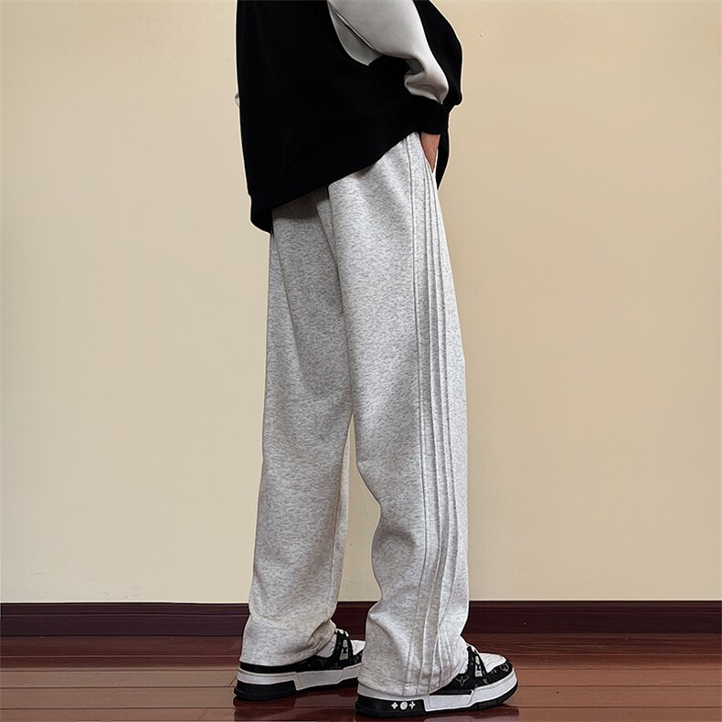 K2399-P45加绒55秋冬加厚310克重磅60%华棉直筒卫裤男大码休闲裤,男装休闲裤,星座217-2