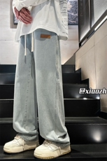 XZ616秋季重磅设计感贴标分割休闲牛仔长裤TY1010特P65控78，男装休闲裤，星座512A（原616）