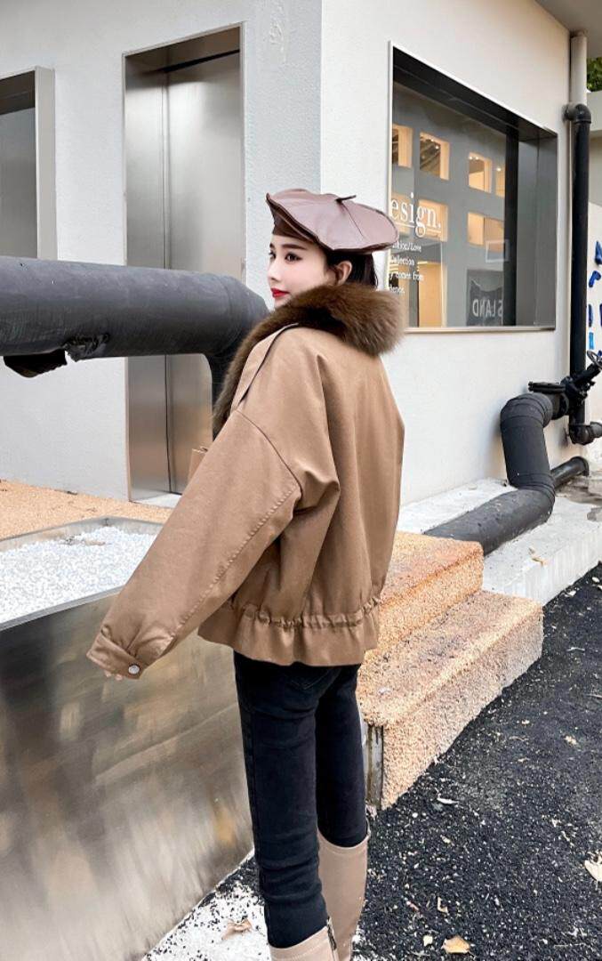 狐狸毛派克服，其它，贻思茗