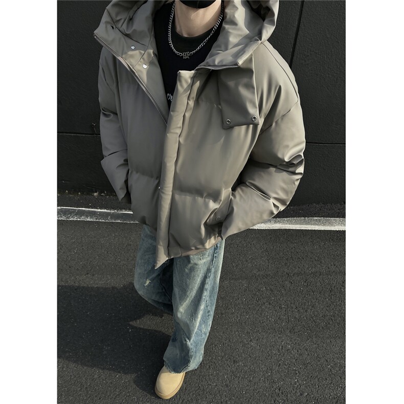 已更新M-3XL男女宽松短款pu棉服加厚保暖棉袄情侣面包服立领外套,男装棉衣,星座307A