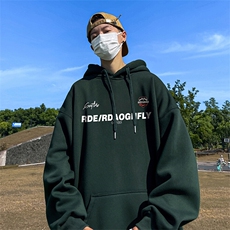 抖音得物供货可提供视频春装重磅美式宽松连帽卫衣DL2412，男装卫衣，电商A486-1