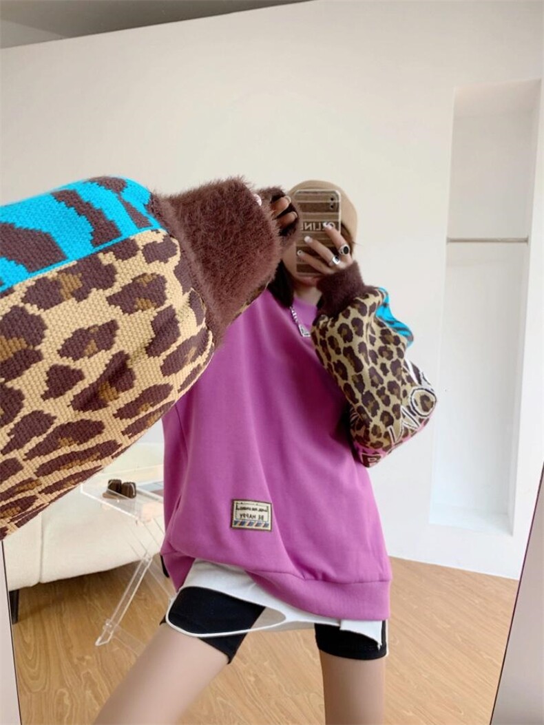 现货拼接卫衣，女装卫衣/绒衫，大图 DTU