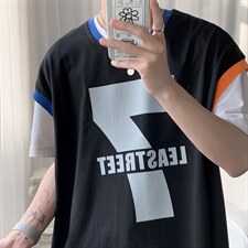 背心短句夏季港风百搭休闲宽松纯短袖T恤男A300-T1023-P30,男装T恤,天晨