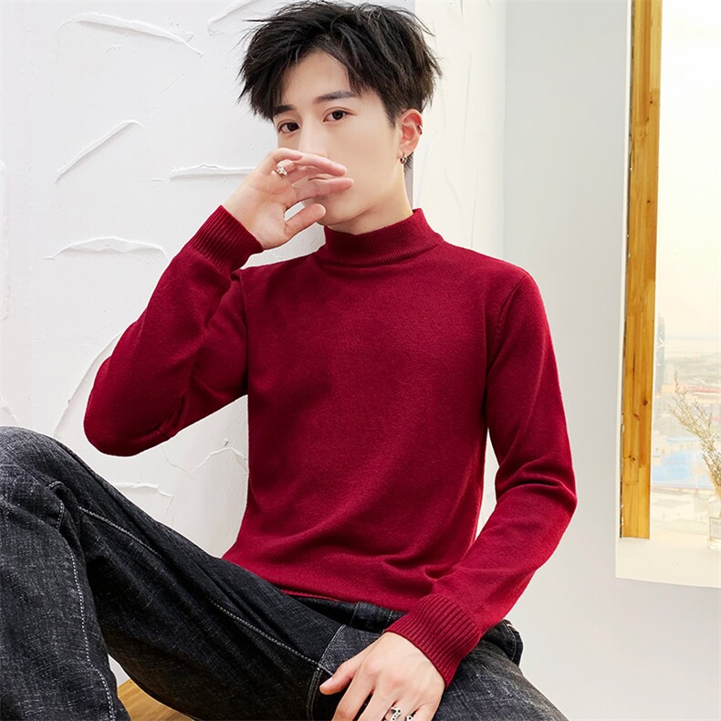 2025男跑量款新款半高领针织衫毛衣时尚403-1-M001-19主推差价大，男装针织衫/毛衣，星座1018