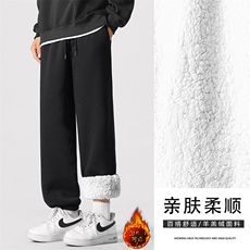 休闲加绒加厚裤男士高级感直筒宽松休闲运动裤子WK130-特批-50，男装休闲裤，星座718-1