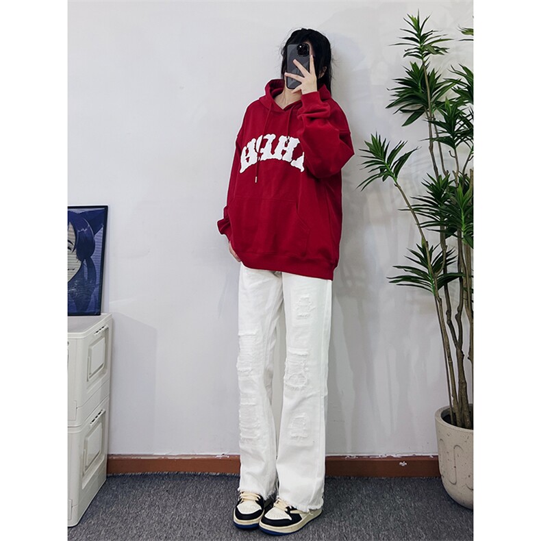 B221美式ins高街小众假破洞修身微喇牛仔裤LK22065-P65控88,男装牛仔裤,电商B221