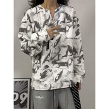 XZ809A/CX615/特P24/控48印花美式V领长袖打底衫卫衣，男装T恤，星座809A(原222-1)