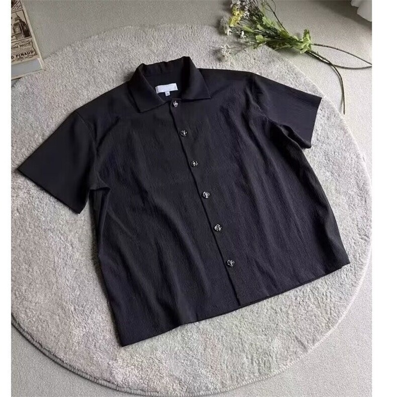 现货夏季轻薄冰丝衬衫W2044-P32，男装衬衫，星座910B