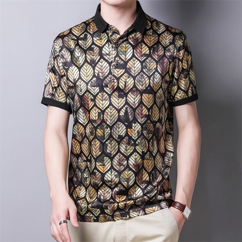 夏季新款短袖衬衫男薄款冰丝中年男士免烫休闲时尚百搭衬衣，男装衬衫，电商B212（原钱塘6029）
