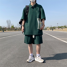 夏季短袖polo衫短裤套装情侣运动套装TZ307P75控98，男装牛仔裤，电商A309