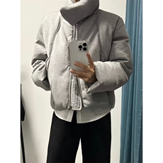 网图老钱风立体解构短款加厚32支软糯棉服外套W1915/特P90，男装棉衣，电商B350