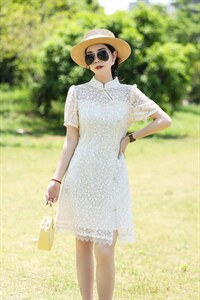 2022年夏新款旗袍裙,女装汉服/婚纱/旗袍/礼服,艾佳美