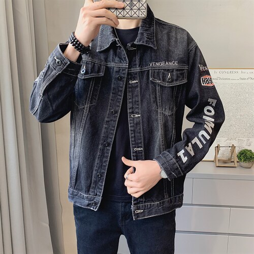 JK818-p90-限价138现货店主风牛仔夹克肥仔量足破洞印花大码,男装夹克,星座103A