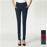 时尚高腰显瘦女式休闲裤舒适百搭修身长裤，女装长裤，秋牧寒烟