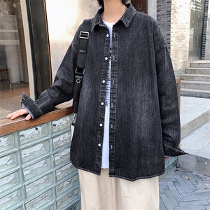 中性风23新款秋季时尚百搭宽松翻领潮流衬衫外套S100P55控65