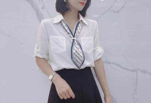 领结可脱衬衫，女装衬衫，一家人