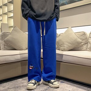 华夫格运动裤男大码抽绳休闲裤卫裤 HK78131-P35 加绒款P45图片