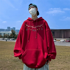 抖音得物供货可提供视频春装重磅美式宽松连帽卫衣DL2417，男装卫衣，电商A486-1