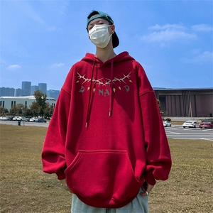 抖音得物供货 可提供视频 春装重磅美式宽松连帽卫衣DL2417图片