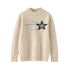 新款百搭星星印花针织衫，童装儿童羊毛衫，冰晶童装