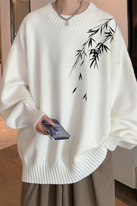 半高领毛衣男大码胖子针织衫毛线衣 M18382-P45 加绒款-P65图片
