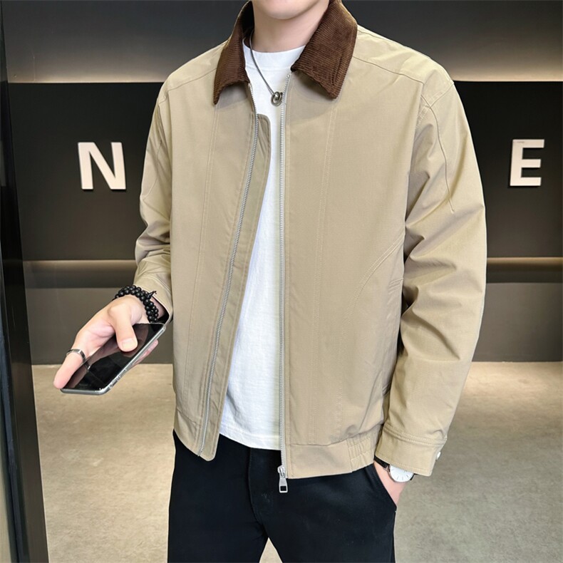 夹克男翻领时尚帅气百搭外套纯色上衣A329-JK7781-P95,男装夹克,电商A329