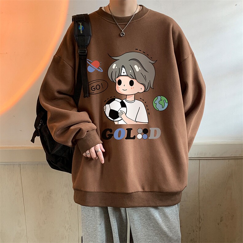 圆领卫衣男大码加厚加绒长袖t恤男S6207-P28加绒款-P33,男装卫衣,电商A040