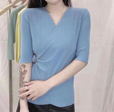 褶皱设计针织衫，其它，魅力元素