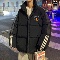 港风冬季新款织带立领羽绒服男潮宽松印花YR6117P225控298，男装羽绒服，电商A268A