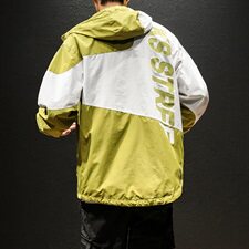 春装构成宽松撞色印花冲锋衣夹克衫潮男女嘻哈连帽外套男JK01/P90，男装夹克，星座608A